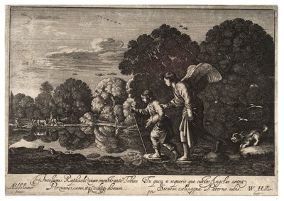 Tobías y el ángel. Estado 2 de Wenceslaus Hollar